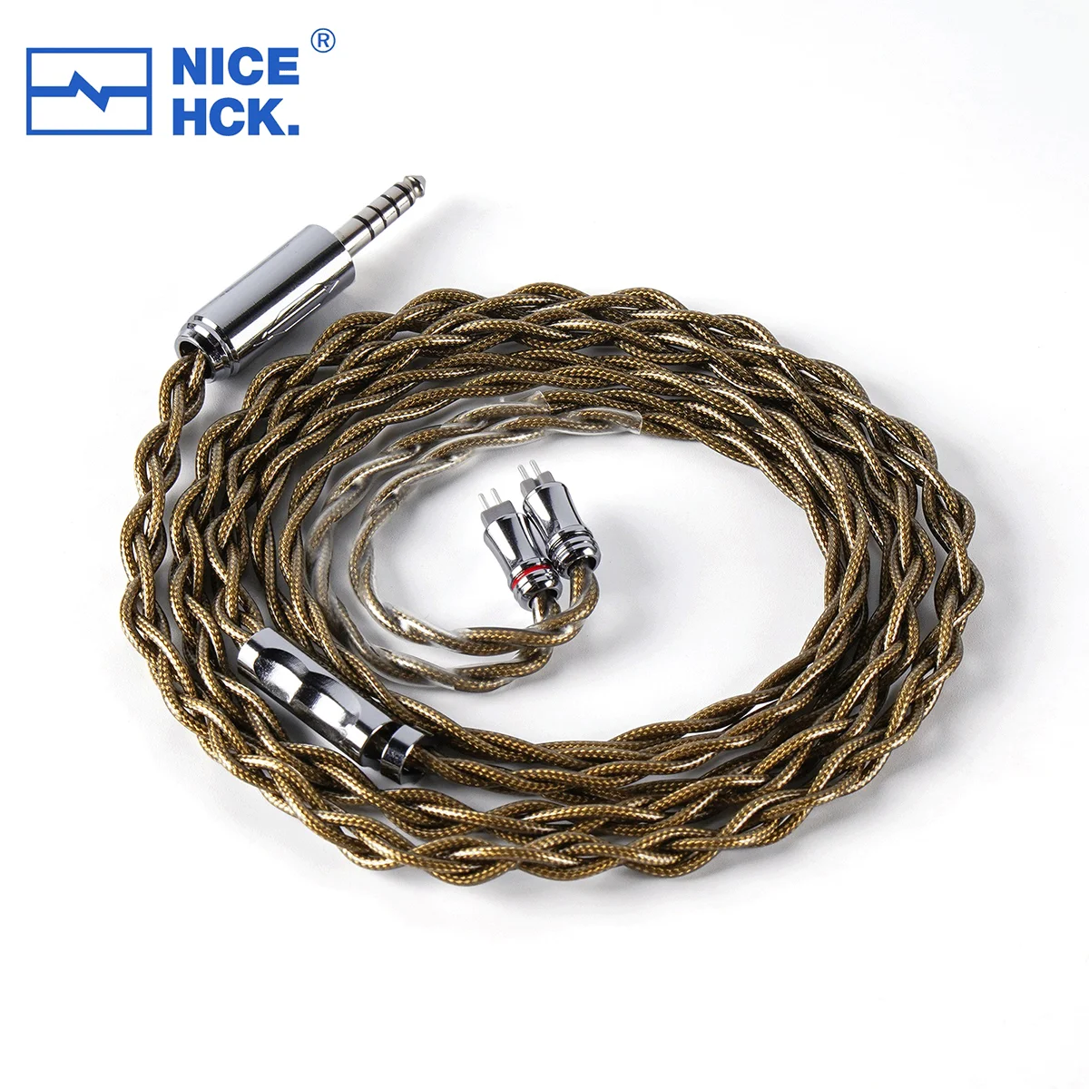 NICEHCK EpicSeeker Cavo per auricolari in argento puro 6N ad altissima purezza HiFi 2 pin Spina OCC placcata in platino per Himalaya V16 4U HYPE 4