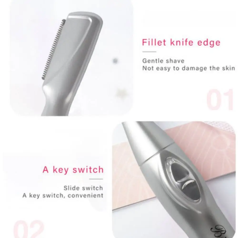 Herramientas de belleza para maquillaje moldeador de cejas, afeitadora para mujer, removedor de vello para cejas, maquinilla de afeitar Facial, recortador eléctrico de cejas, Mini depiladora