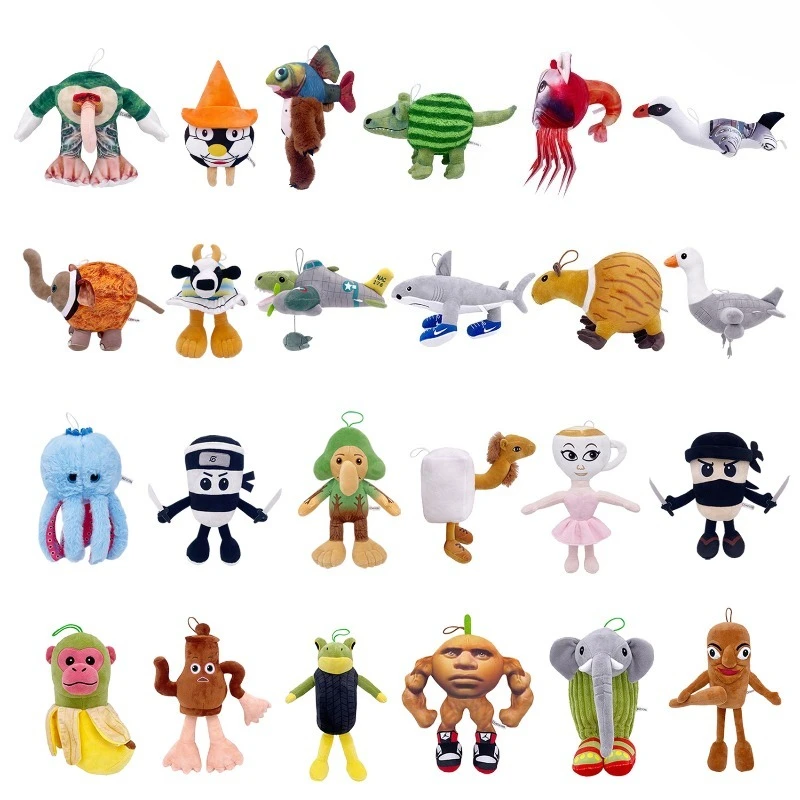 

Tung Tung Tung Sahur плюшевая забавная мягкая кукла-подушка игрушка для детей подарки на день рождения Tralalelo Tralala Sharks Wear синие туфли AI 2025