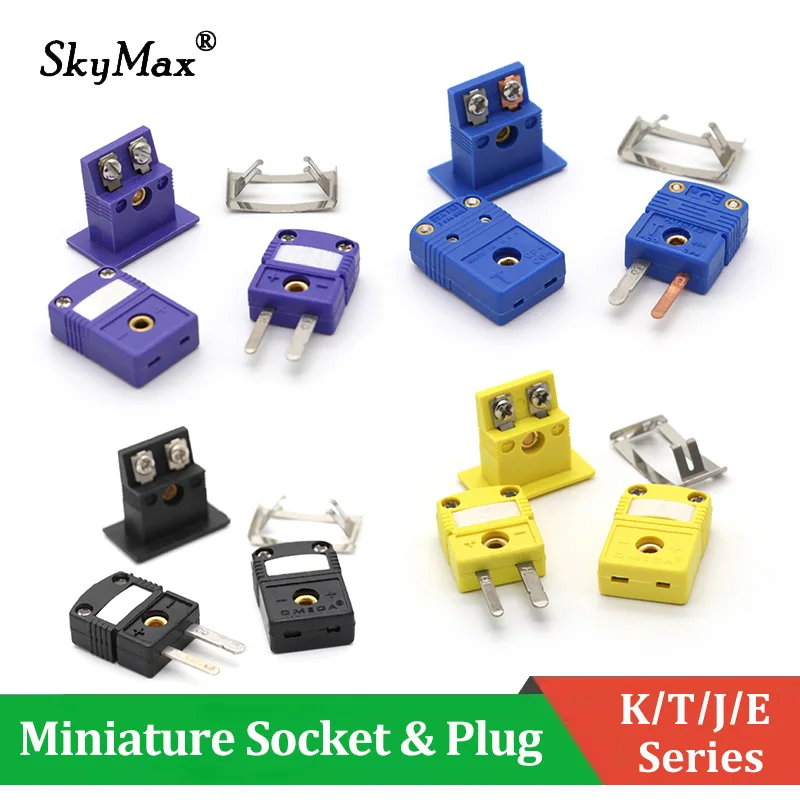 

Thermocouple Wires Connector K/T/J/E Type Miniature Socket and Panel Mount Alloy Plug Connection Accessories with Plastic Shell