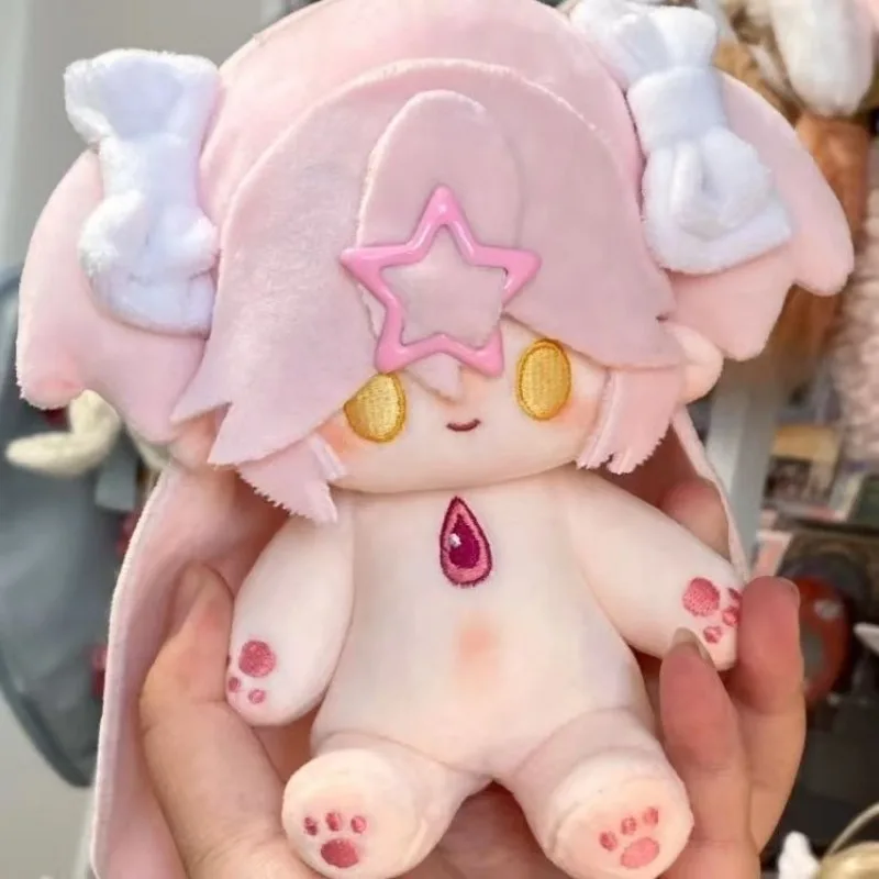 20cm Dziewczyna Anime Kaname Madoka Kawaii Cosplay Bawełniane ciało lalki ze szkieletem Kolekcja fanów Miękkie pluszowe modele Zabawka Figurki Prezent