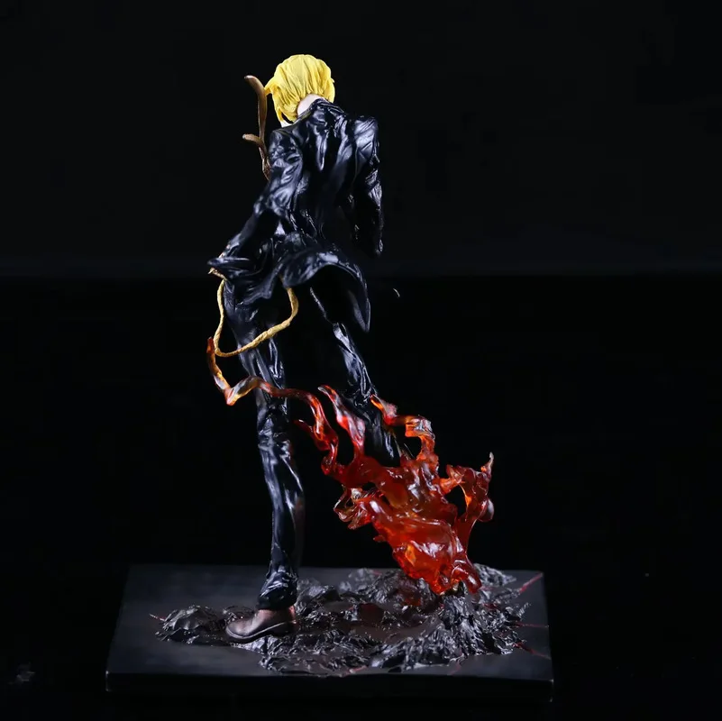 24cm uma peça vinsmoke sanji em pé & pontapé anime figura modelo estátua de pvc fãs coleção decoração de mesa ornamento brinquedos
