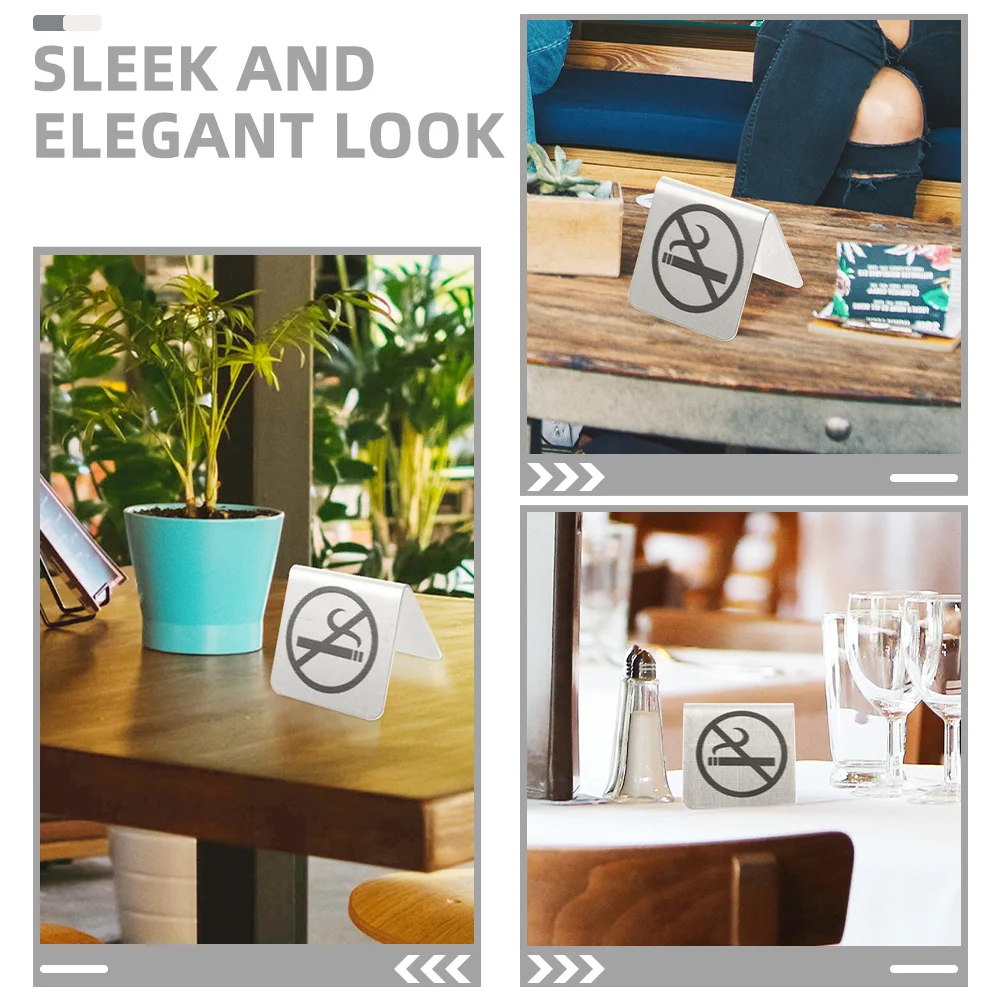 ممنوع التدخين الفولاذ المقاوم للصدأ على الوجهين مكتب الجدول خيمة تسجيل غير التدخين بطاقة مؤشر مكتب مطعم فندق