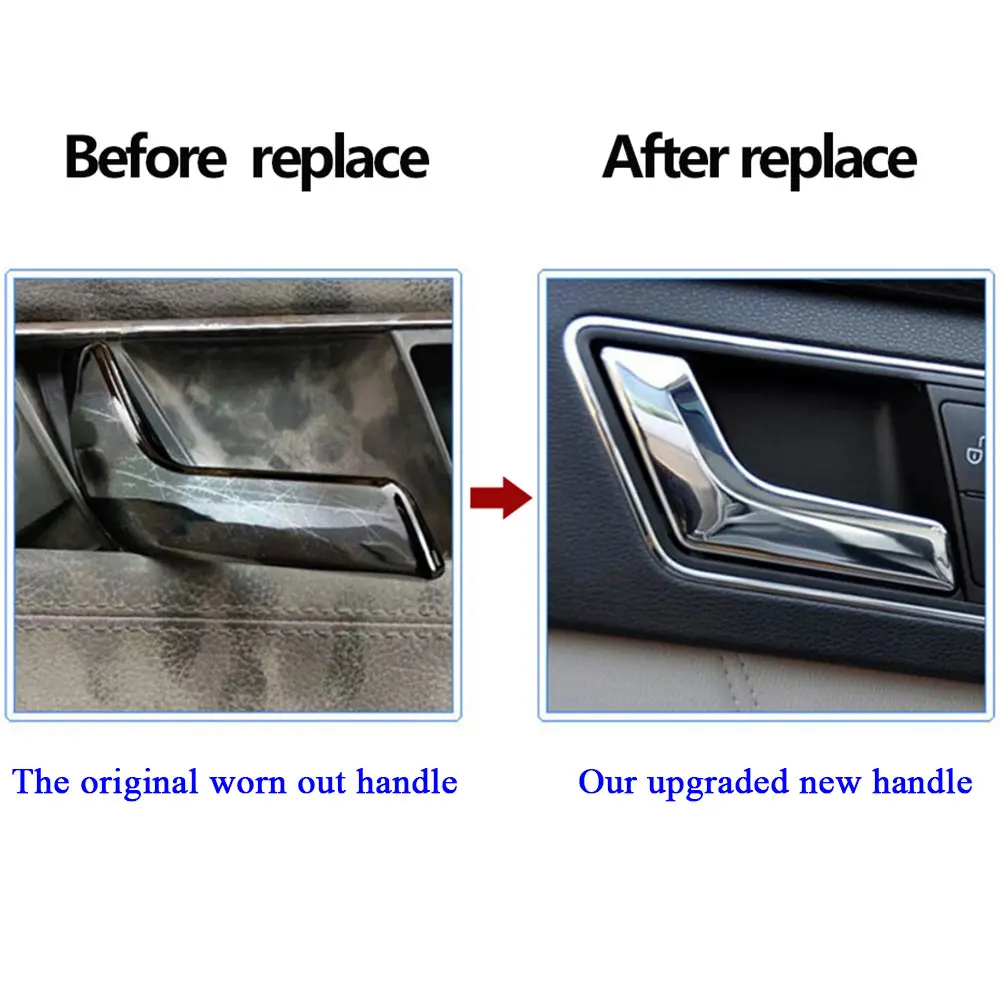 W204 X204 Chrome Opening Door Handle Silver Left Right Pull Handle Trim For Mercedes Benz C Class C180 C200 C300 GLK 2008-2015