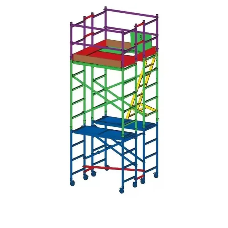 Mobile Scaffolding Tower Foldable Frame System 1000kg Load Capacity Modular Design