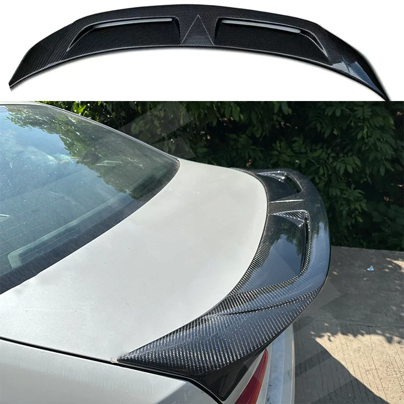 Suitable For The 2020-2024 New BMW 3 Series G20 Rear Spoiler Fiberglass Material Glossy Black Luggage Compartment Lid Spoiler