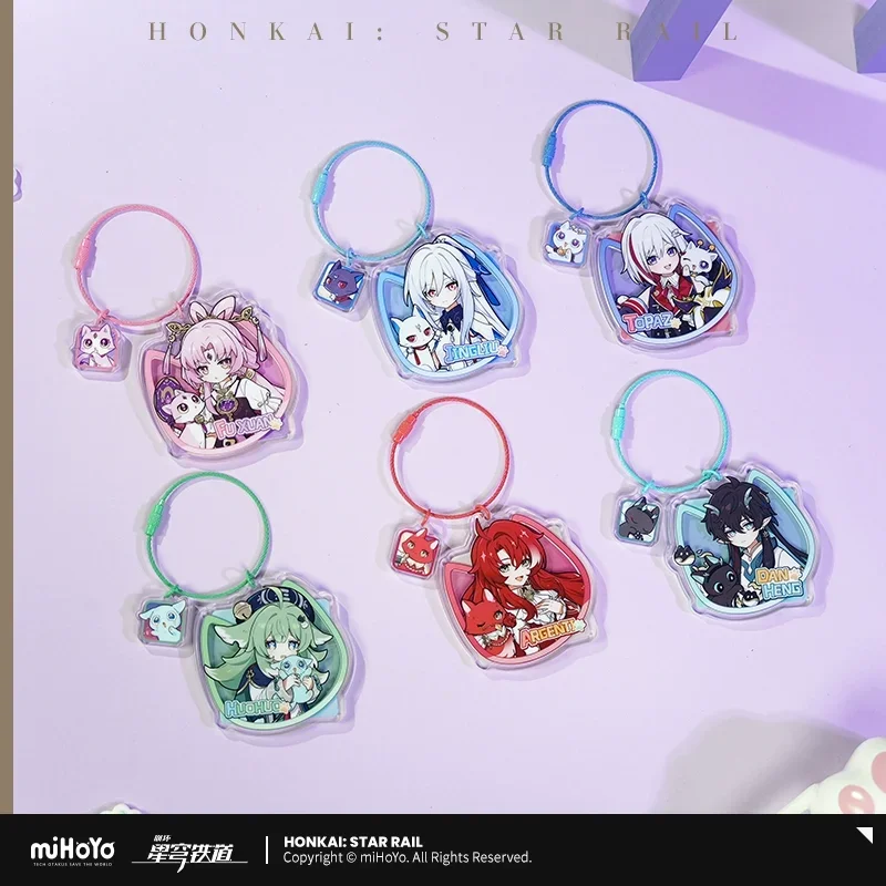 Game Honkai Star Rail Official Merch miHoYo Original Authentic XBDMM Series Acrylic Pendant Keychain Dan Heng Argenti Jingliu