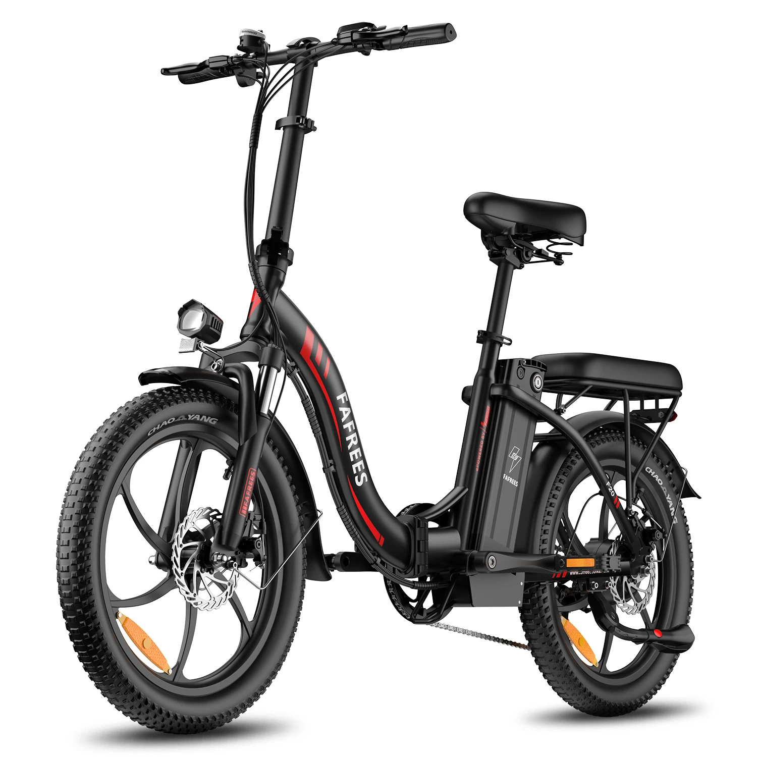 Fafrees F20 Klapprad Elektrofahrrad Mit 36V 18Ah Abnehmbarem Akku, 20 Zoll E-bike Mountainbike für Erwachsene, 7-Gang, 25 km/h und Reichweite bis 90km