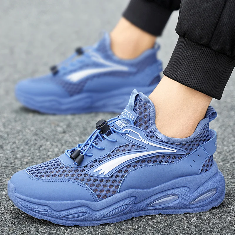 YRZL Summer Sneakers Breathable Mesh Lightweight Running Shoes Non Slip Outdoor Sports Casual Tennis Platform Walking Shoes