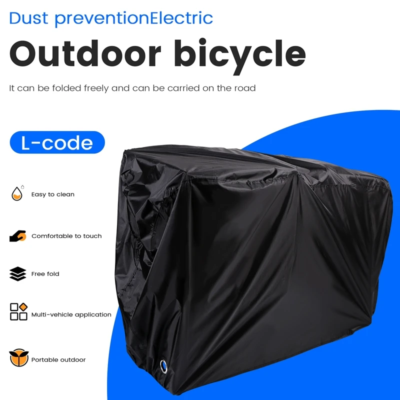 Bicycle Cover Waterproof Outdoor Bicycle Storage Anti-UV Cold Weather Rain Snow Wind Proof Tarp Tent Shed Dust Dirt