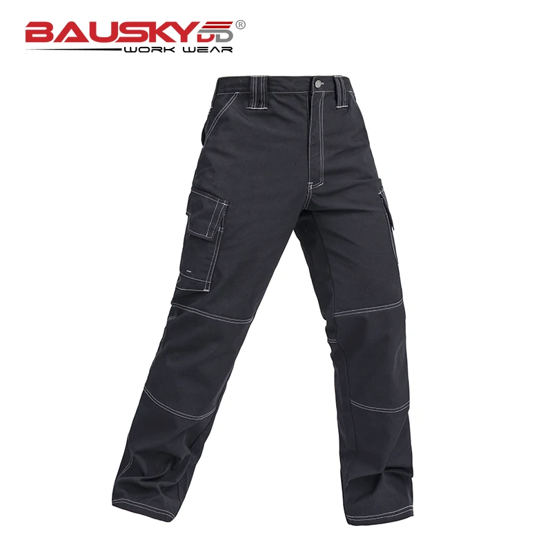 Pantalon de travail noir pour homme, vêtement de travail