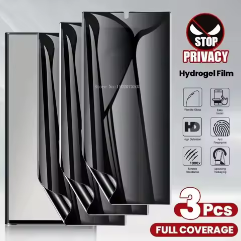 3Pcs Privacy Soft Hydrogel Film For Samsung Galaxy S24 Ultra S23 S22 S21 S25 Plus FE S20 S10 Plus S25 Ultra Screen Protector