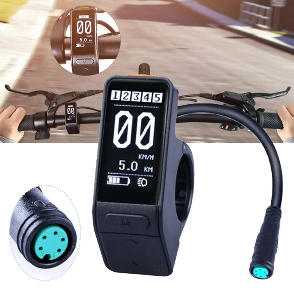 Electric Bike 10x5x3cm Display Trip Odometer 1.3-inch Display Average Speed Light Status Speed Real-time For Speed Monitoring