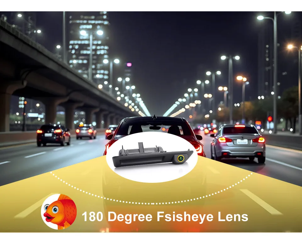 AHD 1080P 180 ° Auto-Rückfahrkamera für BMW F30 F10 F11 X3 F25 F31 F46 X1 F48 F22 3er-Serie 5er-Serie Fahrzeug Nachtsicht – Detail 10