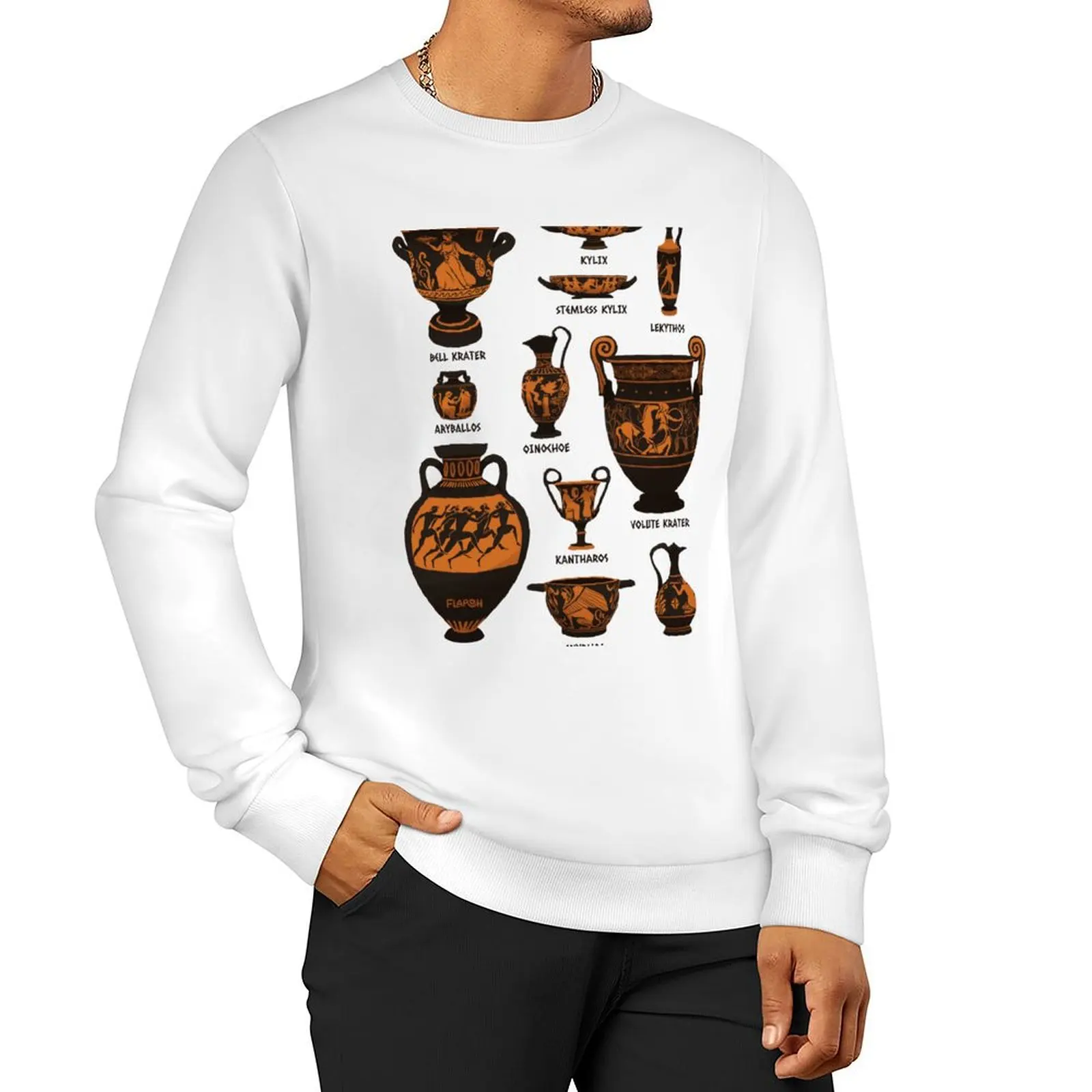 

Ancient Greek Pottery Sweatshirt male clothes new sweatshirt