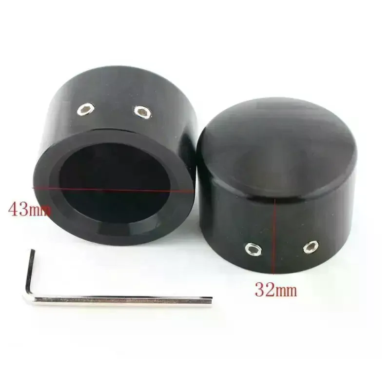 Front Wheel Axle Nut Cover Cap For Sportster: 1 Pair 883 XL1200 X48 Custom V Rod VRSCSE