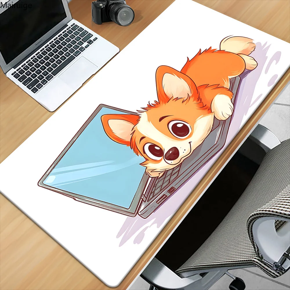 

Cute Dog Kawaii Design Mouse Pad Computer Office Table Mat Rubber Anti-slip Gaming Keyboard Mousepad Long Desk Pad 900x400mm