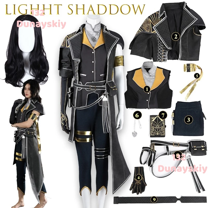 Lune Light 33rd Expedition Cosplay Costume Game Shadowow Character Female Outfit Bag Pants Necklace Halloween Uniform