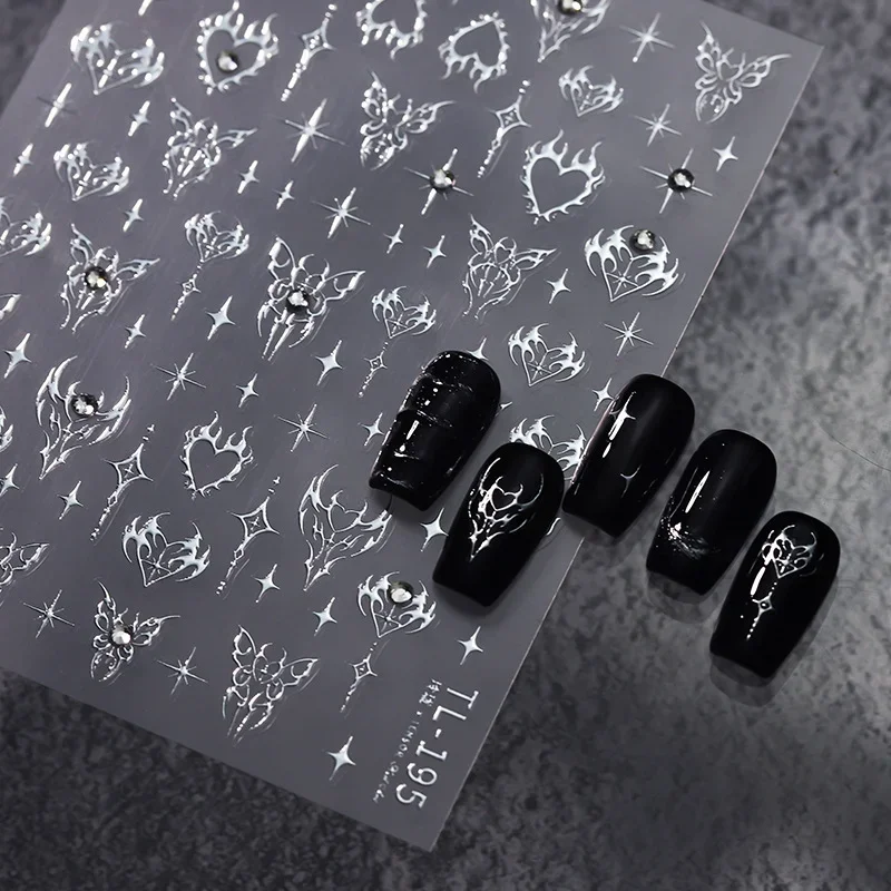 

1pcs 5D DIY Self-Adhesive Slider Accessories Diamond Butterfly Nail Art Stickers Holographic Butterfly Nail Decorations Decals