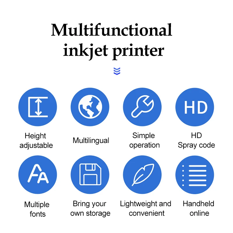 Handheld Inkjet Label Printer Portable Production Date Pattern QR Code Encoder Fast Drying And Non Fading Packaging Bag Printing