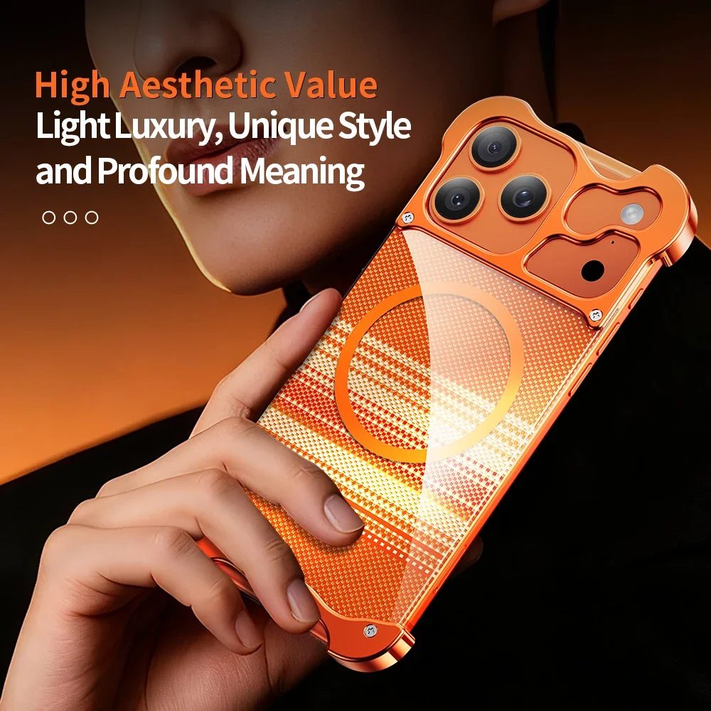 سامسونج كالفر الملمس فرملس المغناطيسي الحال بالنسبة آيفون 17 الهواء 16 15 برو ماكس المعادن كونر وسادة غطاء للحماية جديد 2026