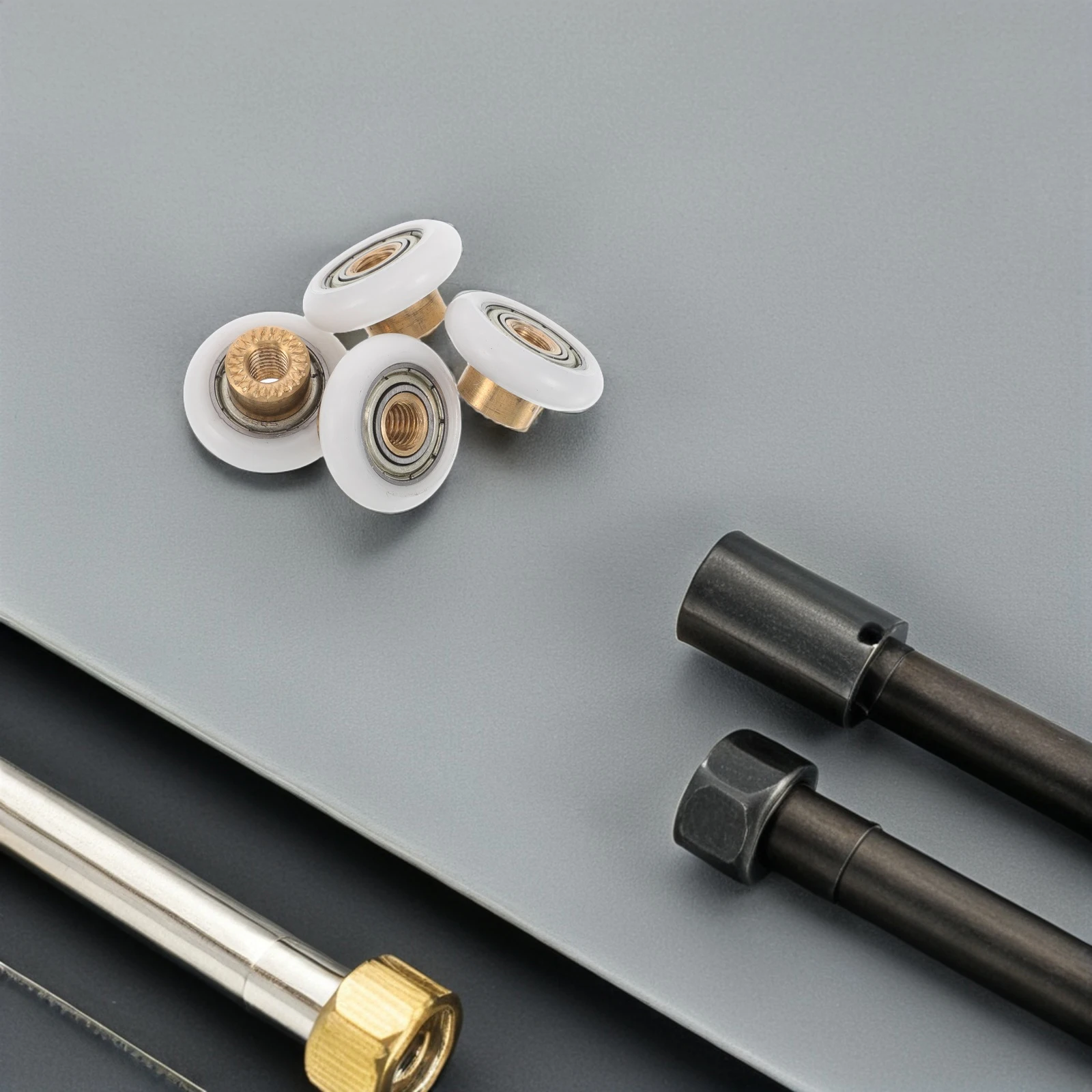 

4Pcs Shower Door Rollers Enhanced Stability Versatile Compatibility Bathroom Glass Sliding Door Hardware Accessories