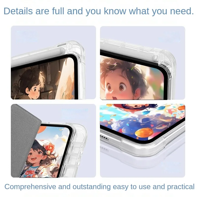 

For Huawei Honor Pad 10 Case 2025 HEY3-W00 HEY3-W10 12.1inch with Pen Holder Trifold PU Leaher TPU Back Stand Tablet Funda