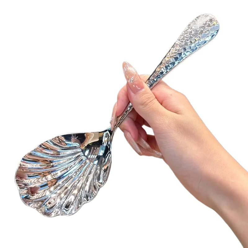 

British Royal Design 18/10 Stainless Steel Dividing Spoon Stirring Common Large Shell Spoon cute kitchen cute kitchen