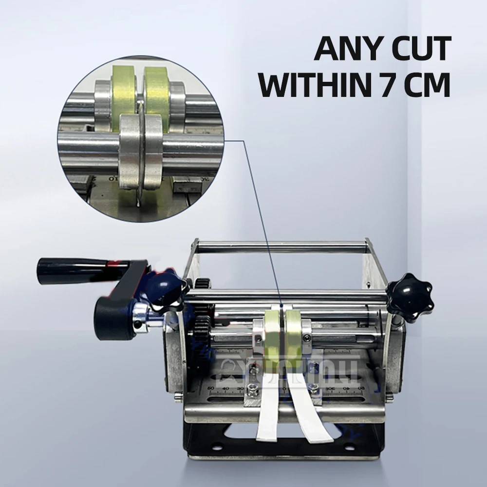 Hand-cranked electric edge banding edge banding slitting machine slitting knife into two without Burr cutting equipment