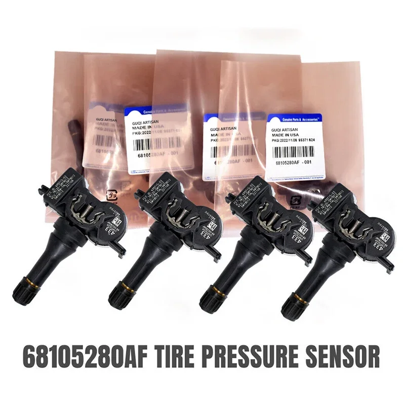 

4X FOR 2014-2021 JEEP RENEGADE TPMS 433MHz TIRE PRESSURE SENSOR TPMS TIRE AIR PRESSURE SENSOR 68252493AB 68252493AA 68105280AF