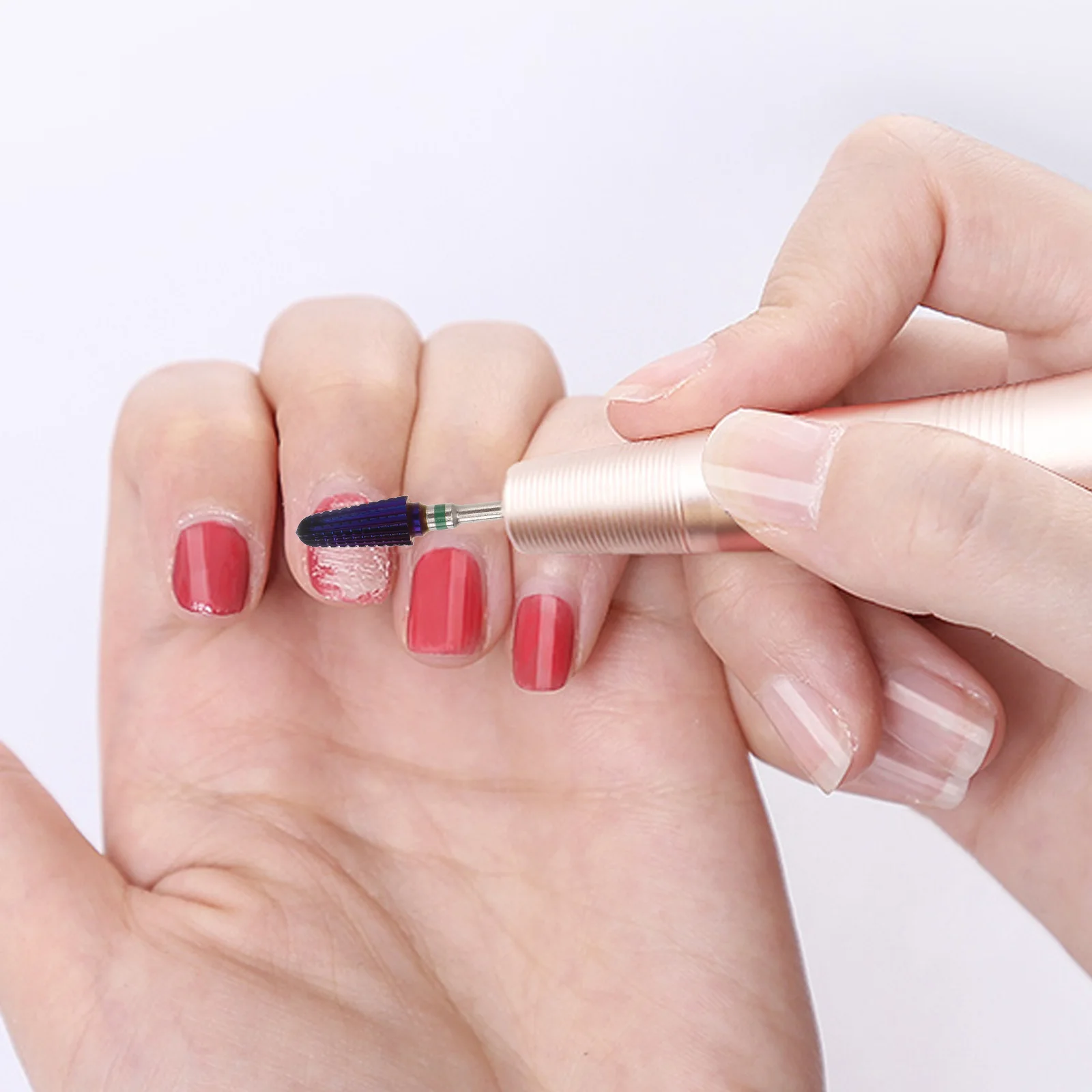 1 قطعة التنغستن الصلب مسمار تلميع رأس مطحنة دائم مانيكير الفن مثقاب لإزالة الجلد الميت خفيفة الوزن صغيرة الحجم #1