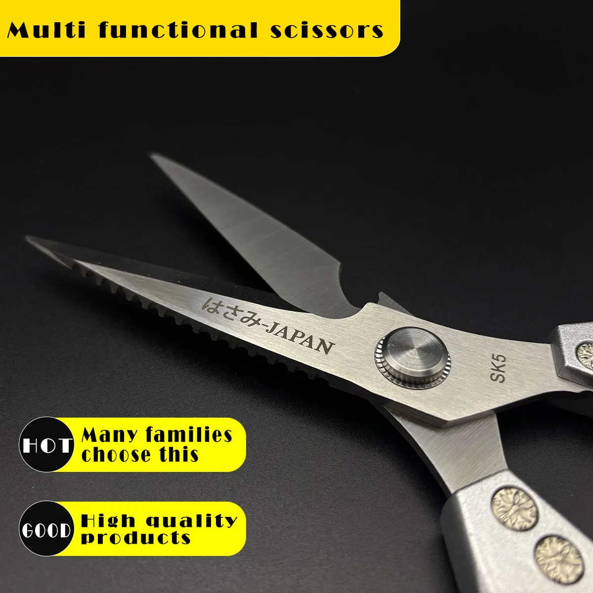 

1 шт. многофункциональные кухонные ножницы из нержавеющей стали — сверхпрочные ножницы для птицы с удобной ручкой из алюминиевого сплава для предварительной пищи