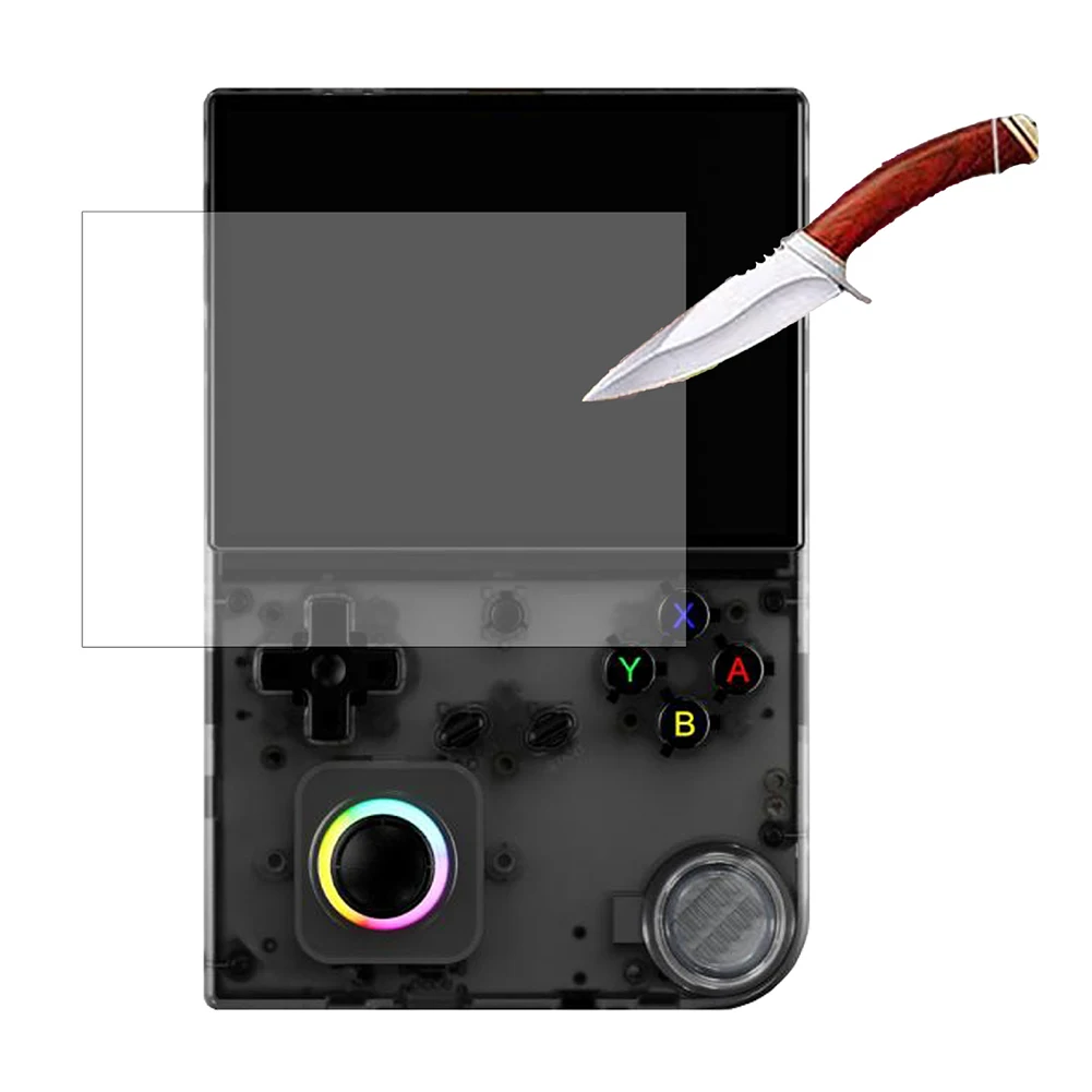 Tempered Glass Screen Protector 9H HD Anti-Fingerprint Tempered Glass Protective Film for Anbernic RG40XXV Handheld Game Console
