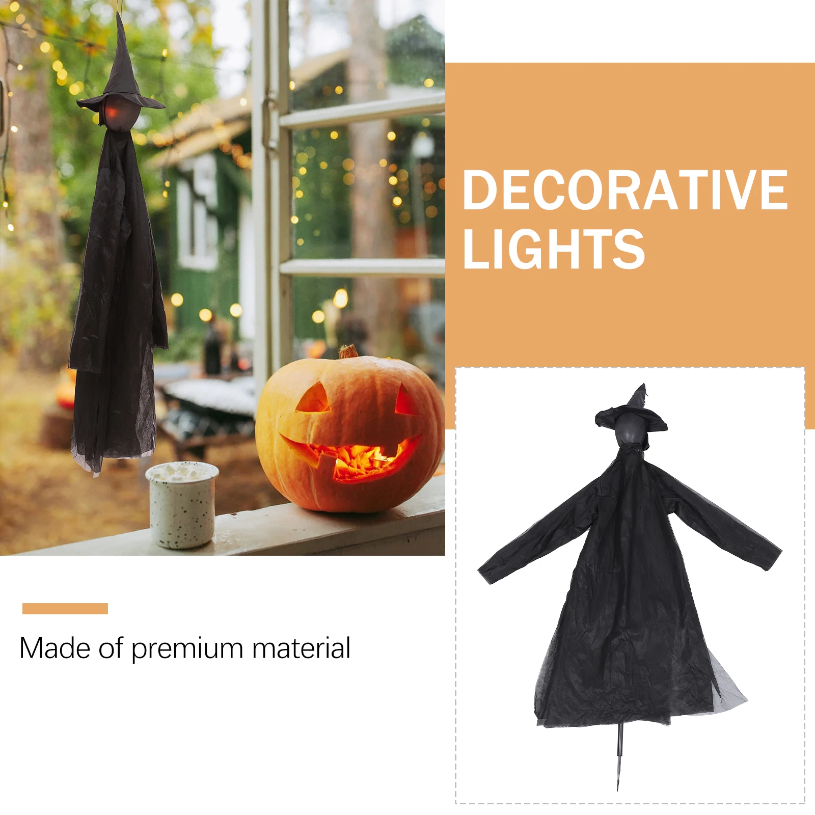 1 مجموعة هالوين محاكاة معالج حصة ضوء في الهواء الطلق حديقة الديكور منزل مسكون حفلة مخيف مصباح للزينة ساحة الأرض #2