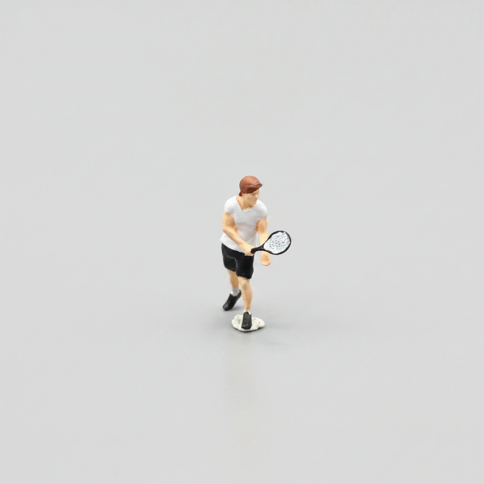 Miniature Tennis Player with Racket Realistic Tennis Player Figure Miniature Figure Model Collectible Diorama Piece Proportional