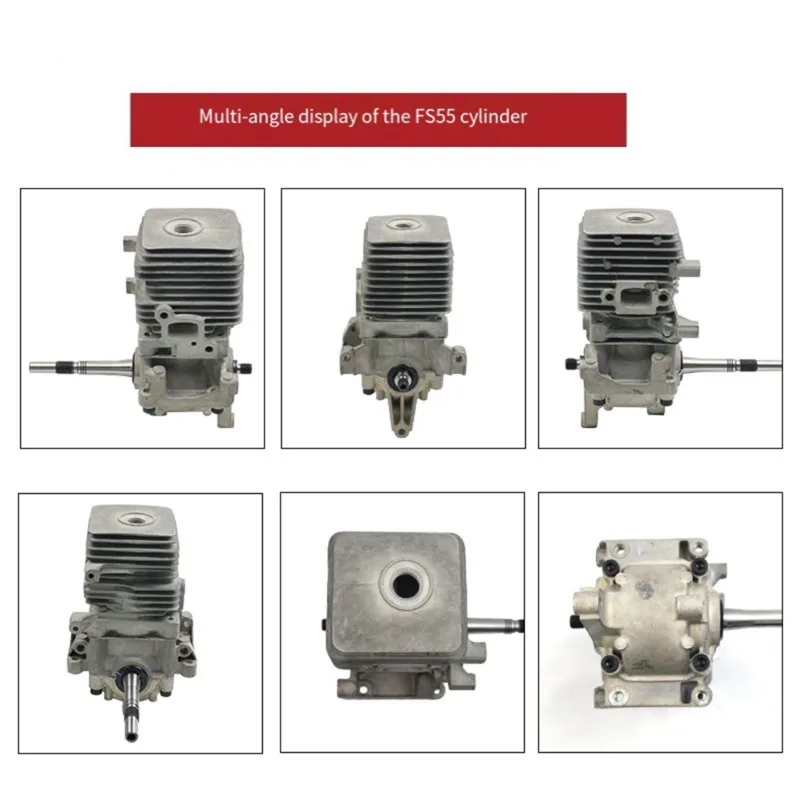 ABMR-For FS55 FS45 HS55 Engine Assembly Cylinder Piston Motor Engine Block 41400201202 Brushcutter Trimmer Garden Parts