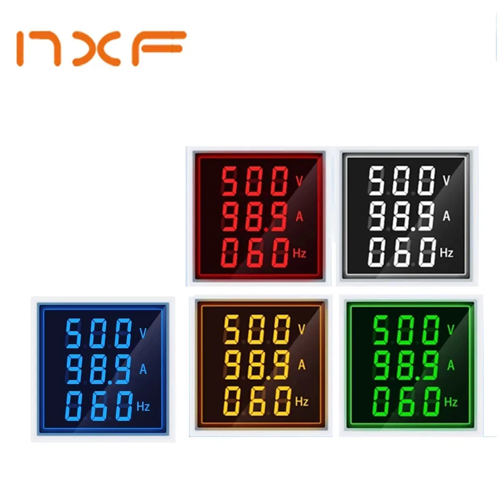 Voltímetro Led Digital ac 220 Mini Display 60500v 1100a Voltímetro Digital Amperímetro Medidor de Tensão de Freqüência Voltímetro Indicador