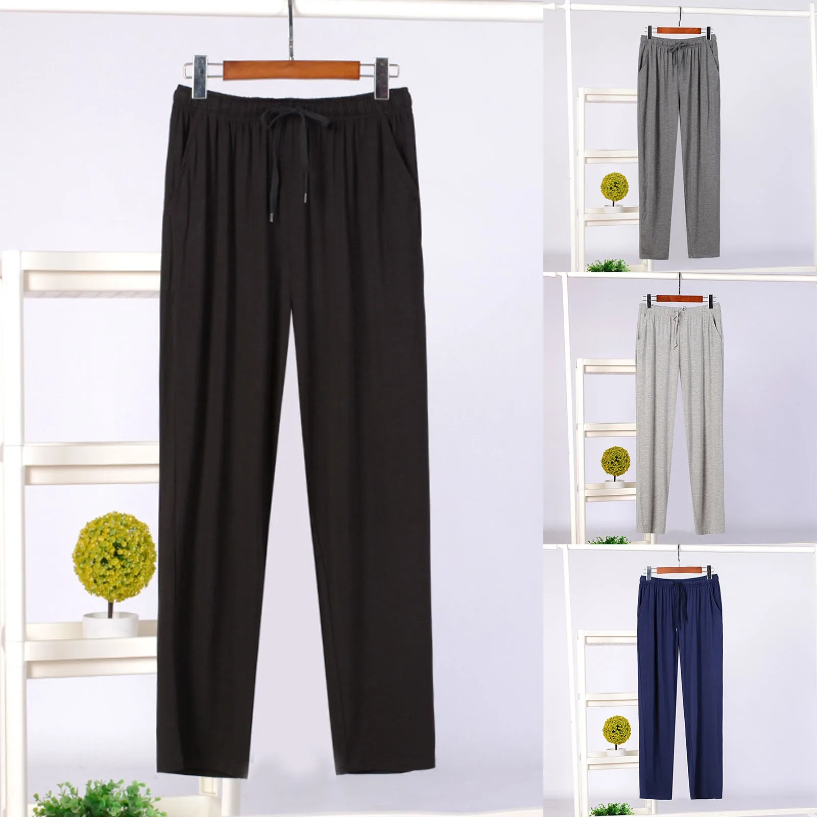 

Men Pajama Pants Home Pants Thin Elongated Oversized Casual Loose Sports Pants Korean Fashion Clothing Streetwear Ropa Hombre
