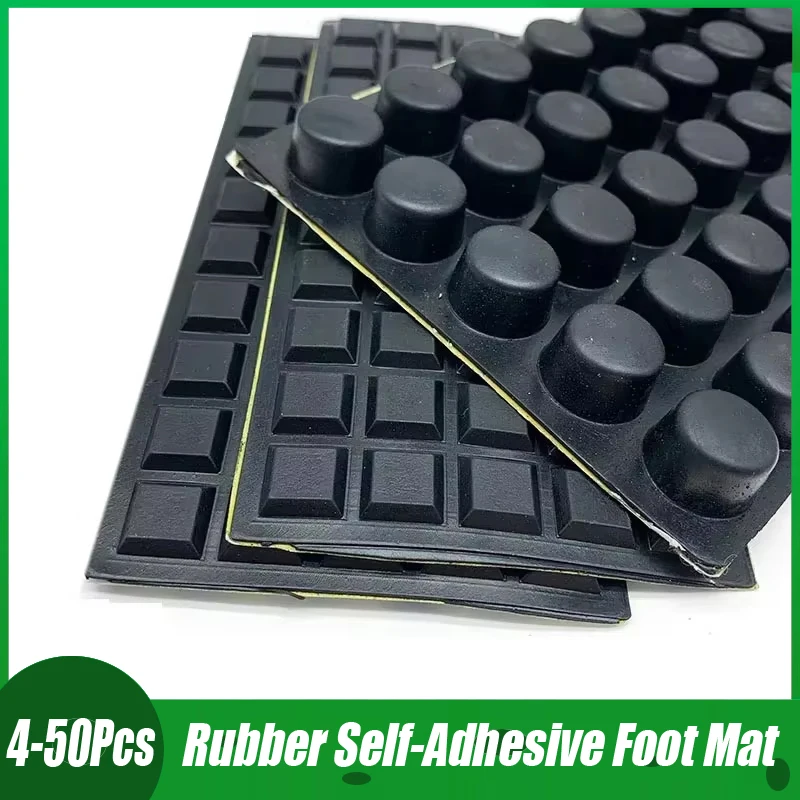 

Self-Adhesive Stick Bumper Pad Square Tall Rubber Feet For Electronics Glass Speaker Laptop Appliances Furniture Computer 4~50Pc
