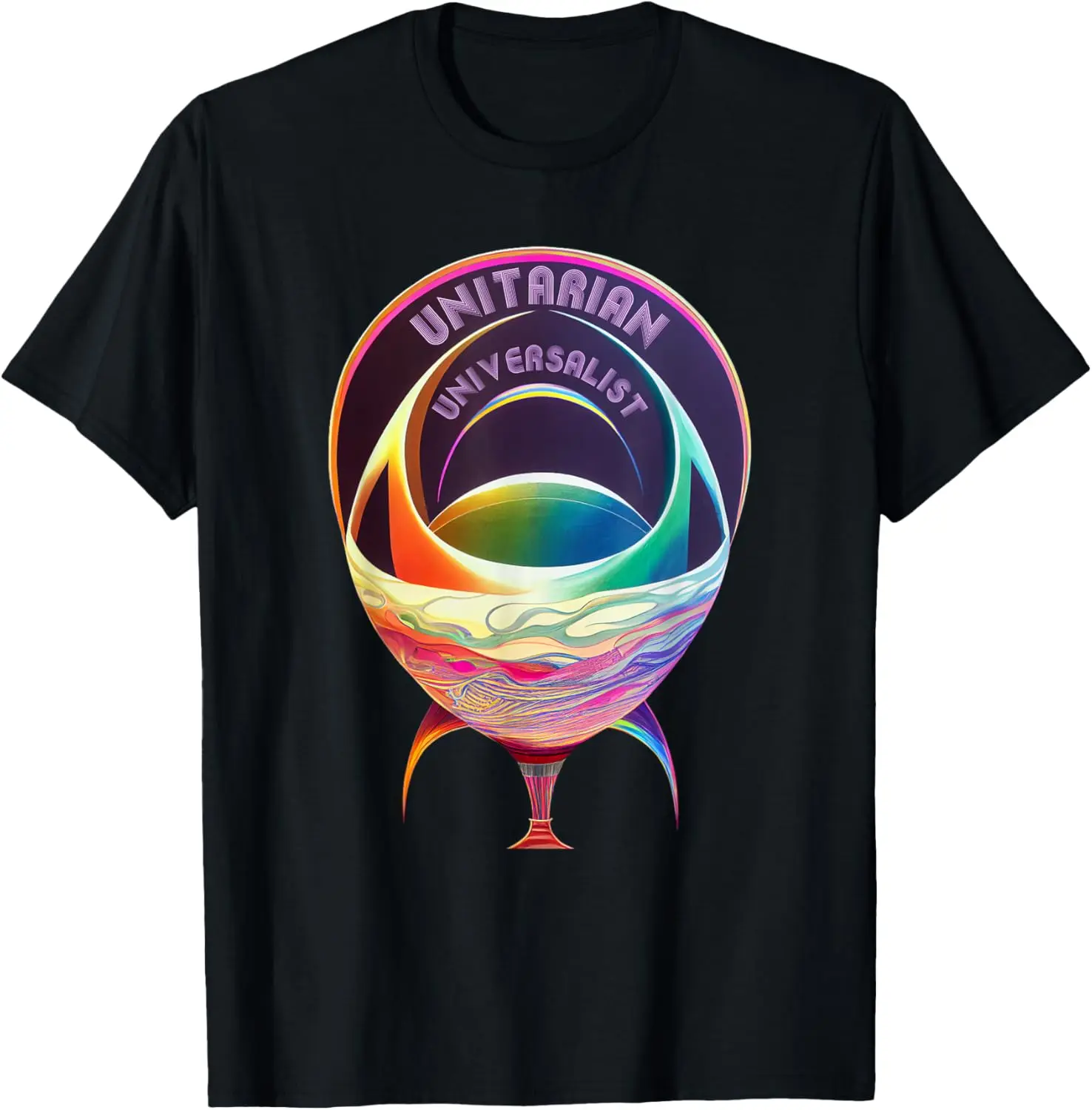 

Unitarian Universalist Rainbow UU Chalice Graphic T-Shirt