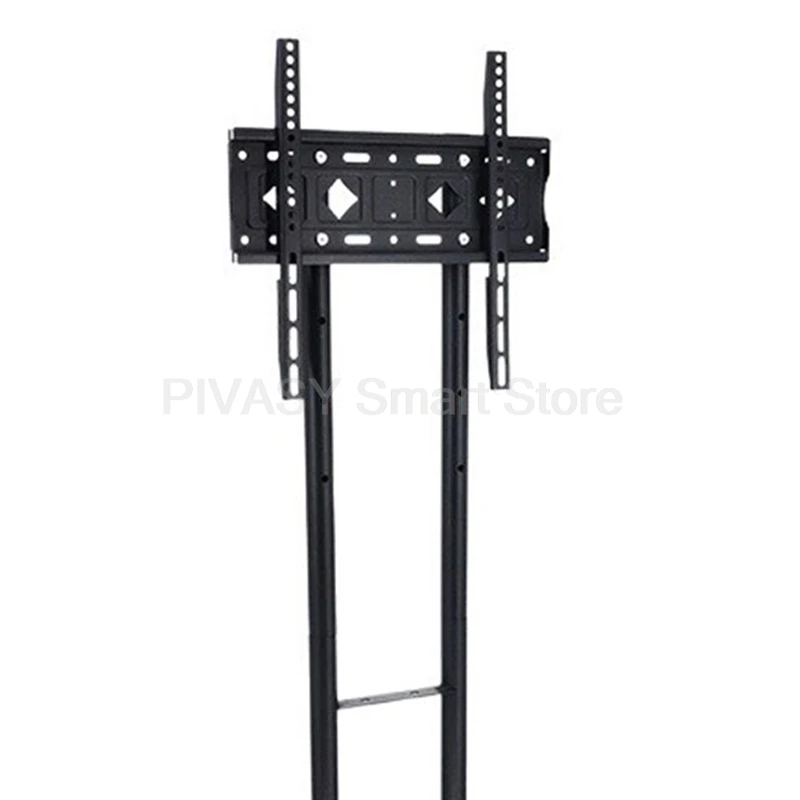 32-55インチユニバーサルフロアスタンドモバイルテレビスタンド高さ調節可能なローリングカートロック可能なホイール付き家庭用安全落下防止