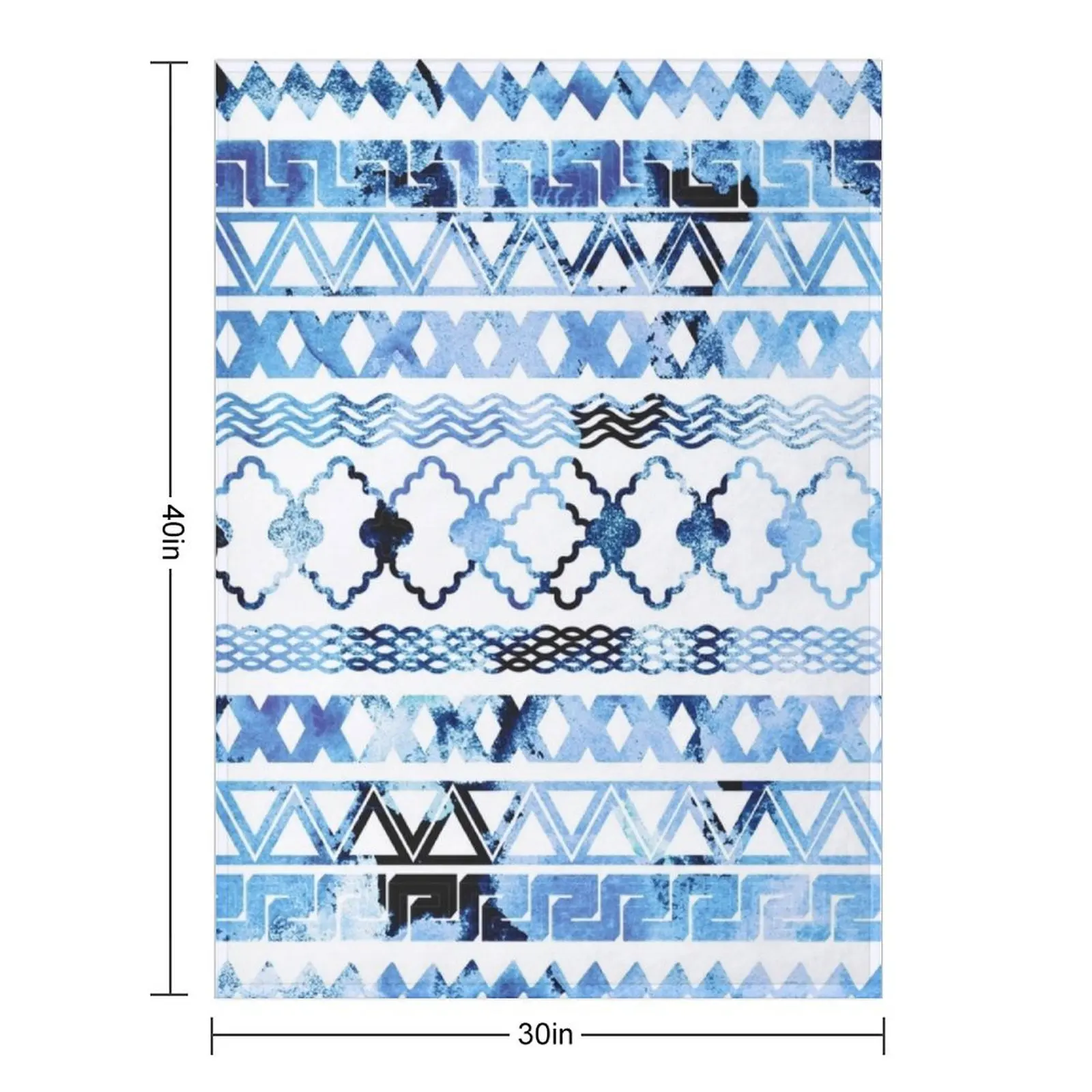 Watercolor creative black blush blue geometrical aztec Throw Blanket Luxury St Summer Loose Blankets