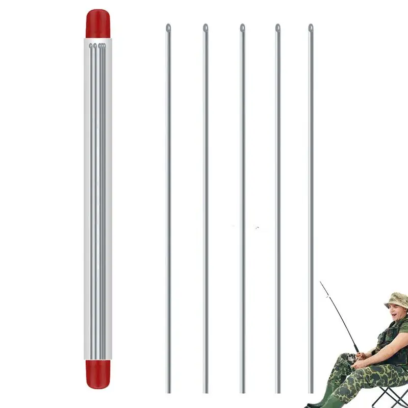 Lure Baiting Needle 5pecies Stainless Steel Worm Bait Needle Hook Needle Hollow Fishing Tool Drill Bait Rig For Carp