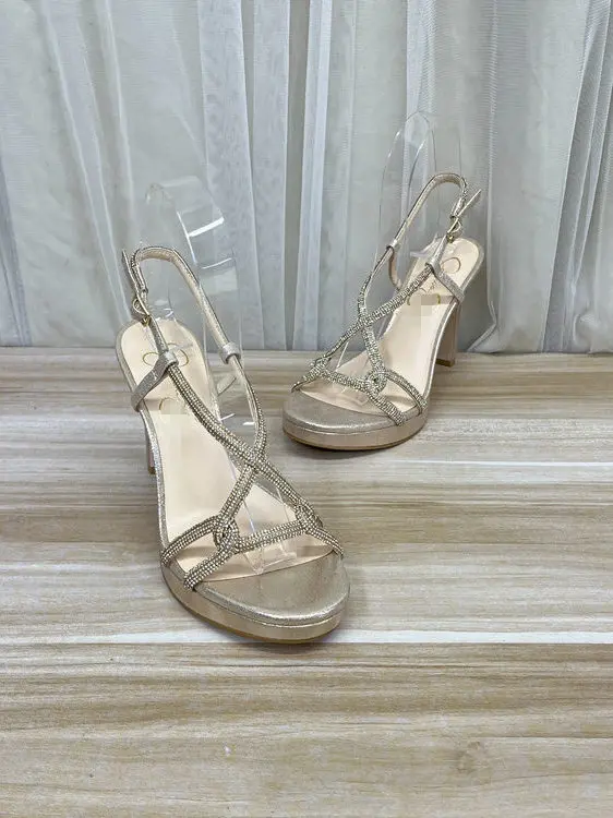 

Модные женские босоножки на высоком каблуке с круглым носком, водонепроницаемые, на платформе, с тонким высоким каблуком, сексуальные, блестящие, из ПУ, обновленные летние босоножки