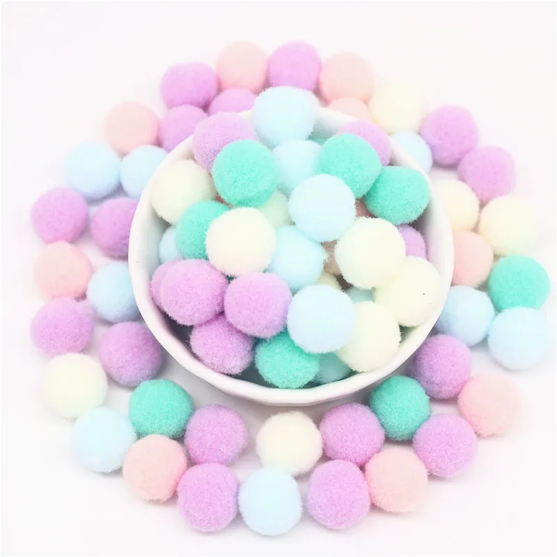 Soft Pompom Fluffy Pompones Plush Craft Pom Poms Ball Furball mini 8mm to 30mm Pompon Christmas Decoration Kids Toys crafts