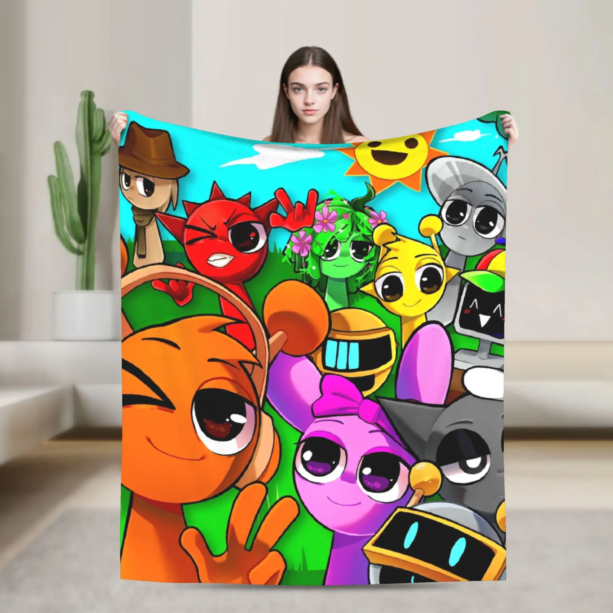 Sprunk Game Blankets Fleece Oren Pinki Super Soft Throw Blanket for Bedroom Sofa Bedspread