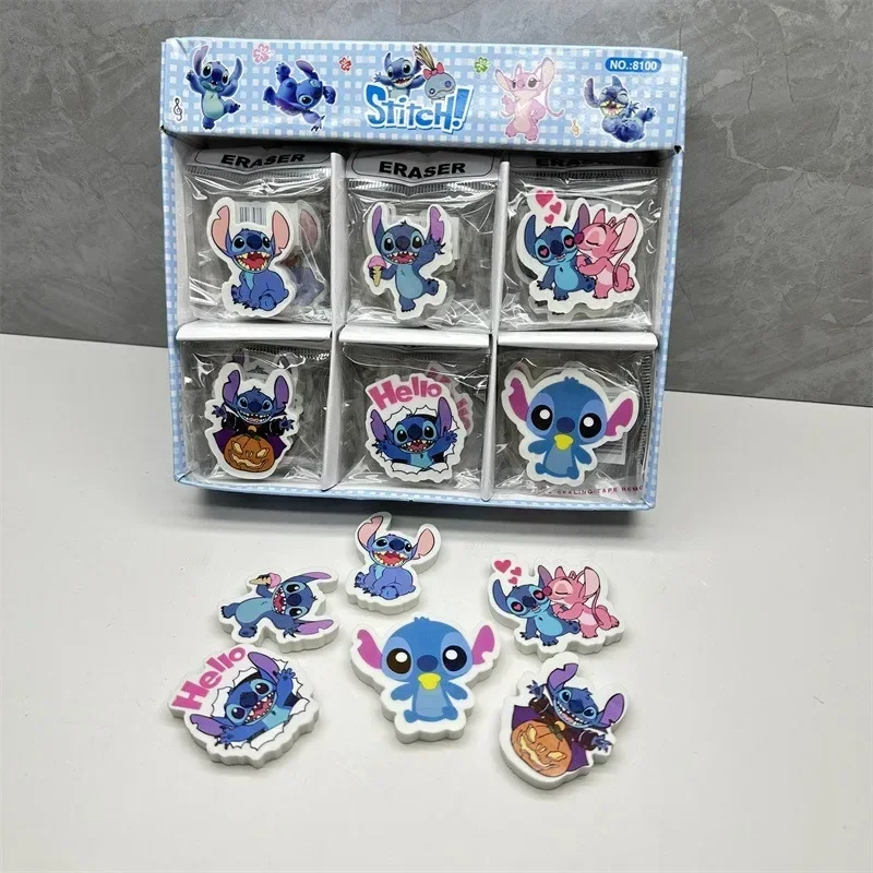 Disney Stitch Erasers for Children Fashion Cartoon Anime Student Stationery Portable Office School Supplies Child Holiday Gifts