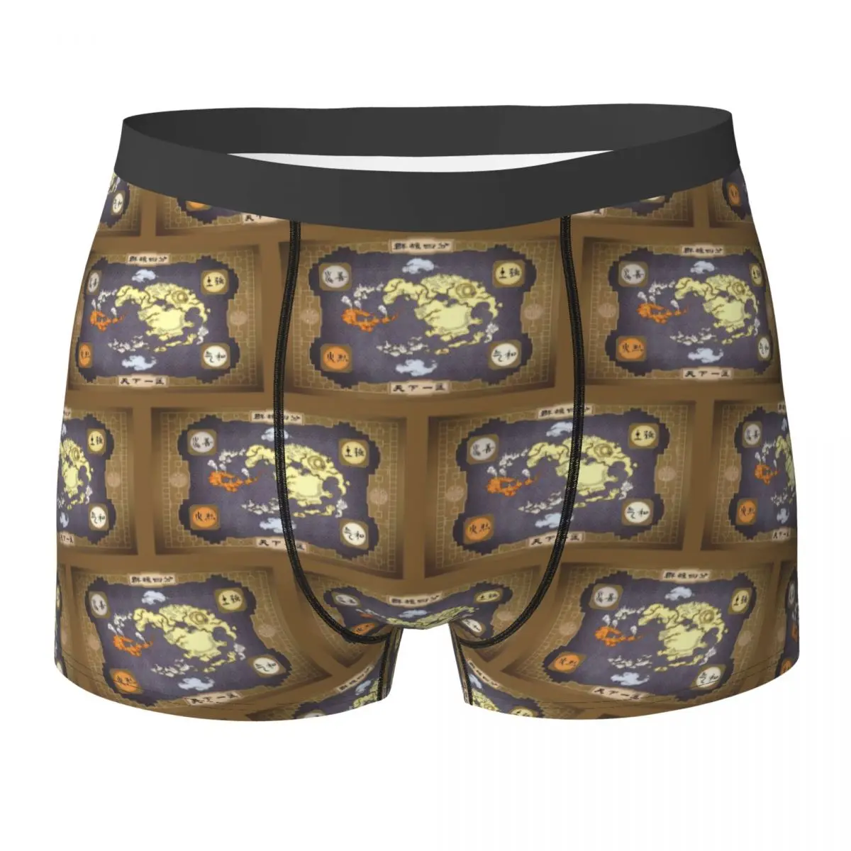 Boxer Underpants Shorts Avatar The Last Airbender Map Panties Men's Breathable Underwear for Homme Man Boyfriend Gift