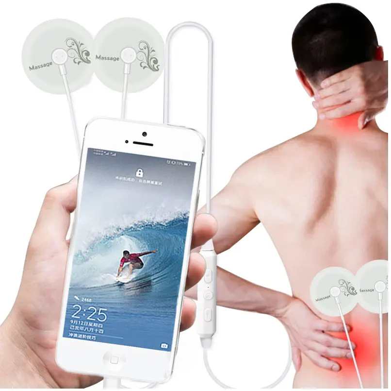 Portable USB Smartphone Massager Body 6 Modes TENS Acupuncture Health Care Machine Mobile Phone Control EMS Muscle Stimulator