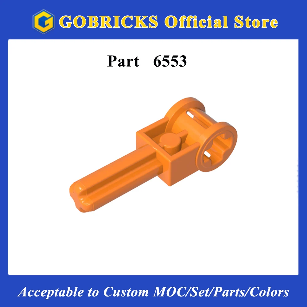 Gobricks 1PC 6553 Bricks Technic Axle 1.5 with Perpendicular Axle Connector Pole Reverser Handle Compatible With Building Blocks